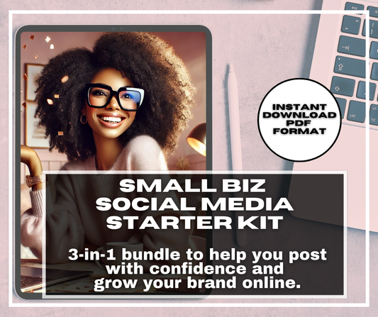 Small Biz Social Media Starter Kit – 30-Day Calendar, 10 Captions, 50 Hashtags